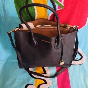 Michael Kors Black Leather Crossbody Bag